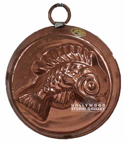 4" Dia. Copper Fish Jello Mold