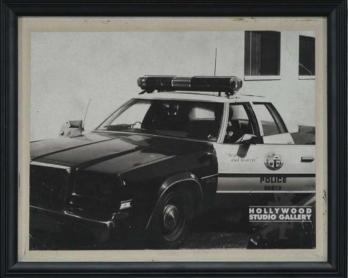 9X11 BXW PHOTO/POLICE/CAR/BLK FRM