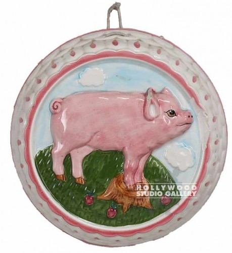 9" Ceramic Pig Jello Mold