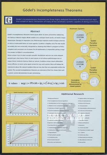 30X21 GRAPH-GODEL`S THEOREM/BLACK