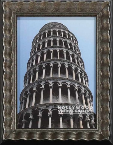 9x7TABLETOP LEANING TOWER PISA SLVR