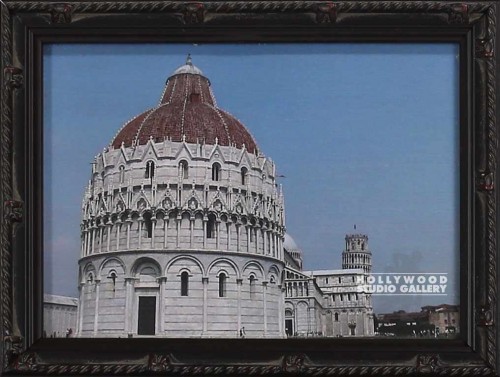 6x8 Tabletop Pisa Tower Church Blck
