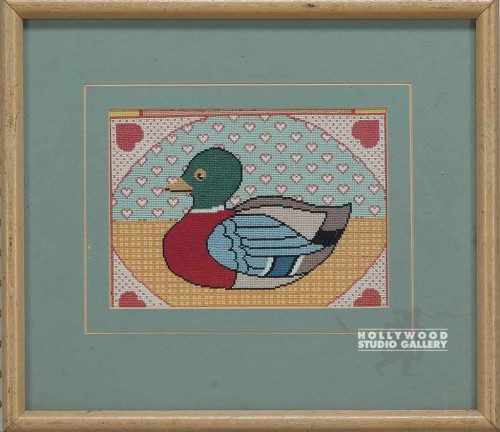 14x16 Embroidered Duck/Hearts/Blnd