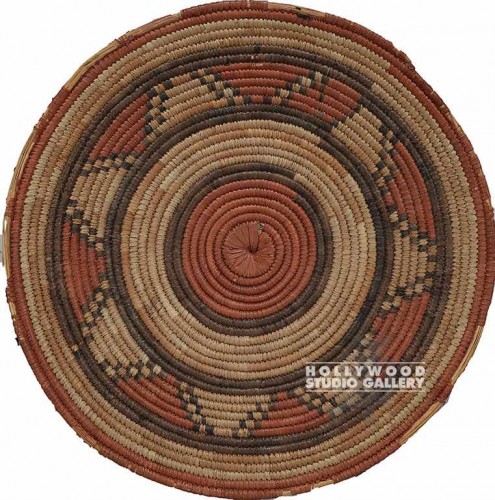 15" Round Indian Basket Flat