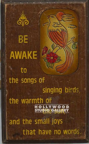 8x5 Be Awake.../Wood Plaque