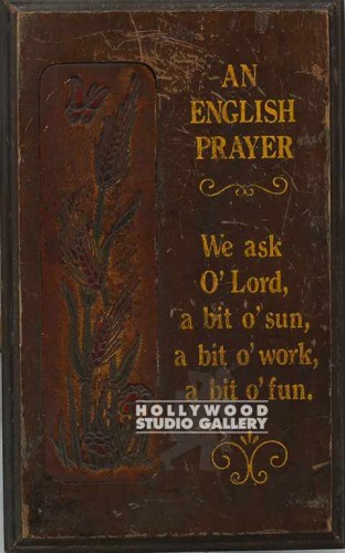 8x5 An English Prayer.../Wooden Plque