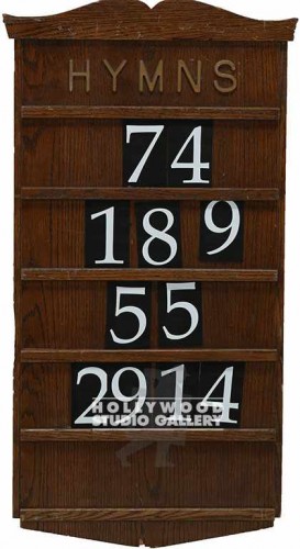 34x17 Wooden Hymn Board w/ Numbers