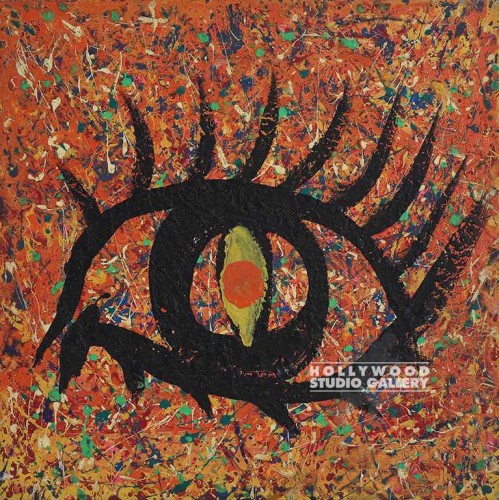 24x24 ORANGE/EYE UNFRAMED CANVAS