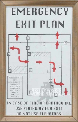 17x11 Emergency Plan/Metal Frame