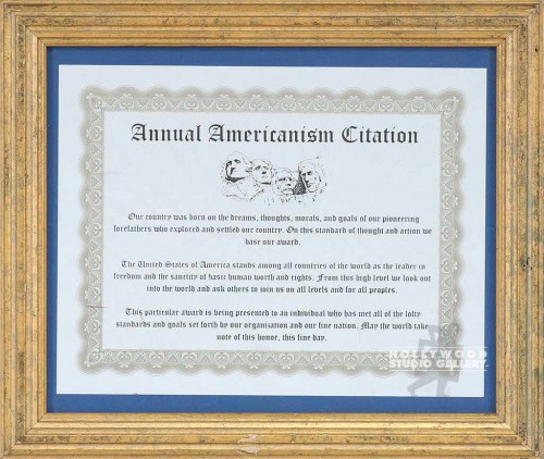 13X15 ANNUAL AMERICANISM CITATION