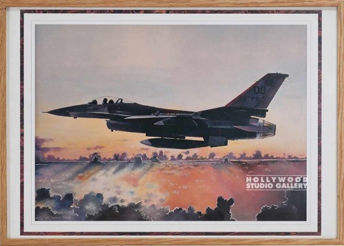 18x24 "Sunset Falcon" Fighter Jet