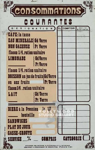 20x13 French Menu