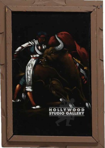 22x14 Velvet Painting/Bullfight
