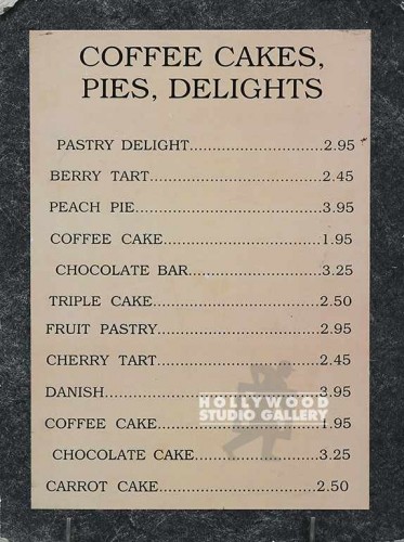 16X12 COFFEE CAKES PIES/CHART