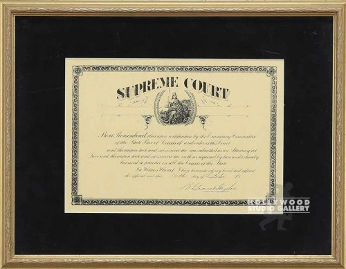 CUSTOM CERTIFICATE GOLD FRAME