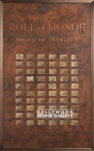 62x38 Honor Roll Trustee/Faux Bronze
