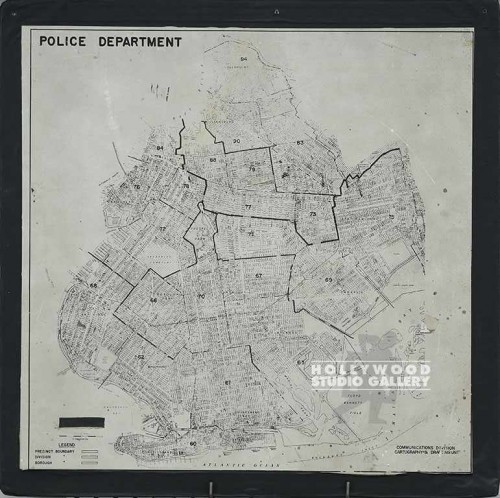 26X26 POLICE PRECINCT MAP/BLACK WD