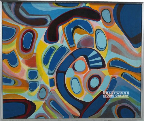 48x40 ABSTRACT/"MEXICAN HAT DANCE"