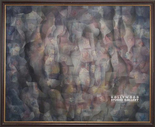 49x60 Carlen/Dark Abstract/Original