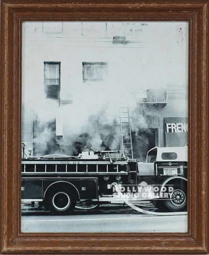 12x10 B/W FIRETRUCK PHOTOGRAPH