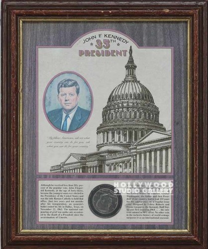 12x10 J.F.K. 35th President/Coin