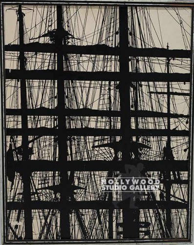 35x28 B/W SHIPS RIGGING
