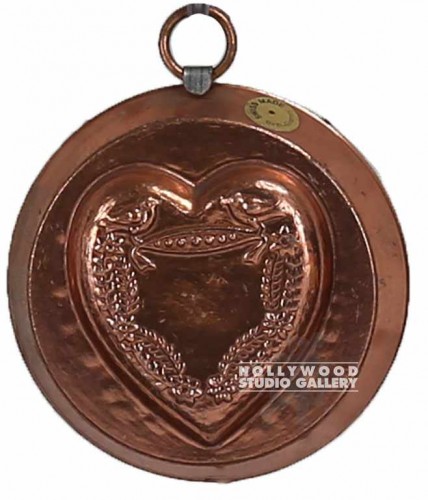 4" Dia. Copper jello Mold Heart