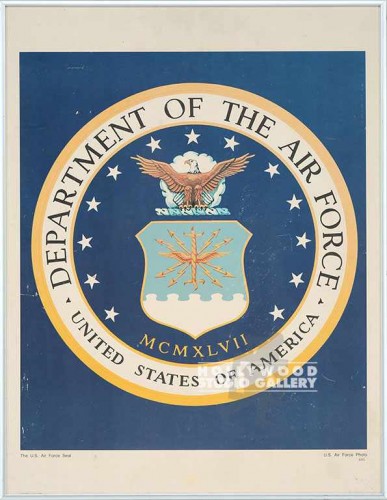 22x17 DEPT.OF AIR FORCE SEAL/FRAMED