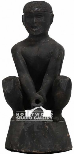 20" African Wood Standing Sculpture