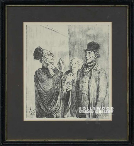 14x13 DAUMIER ETCHING/COURTROOM/WD