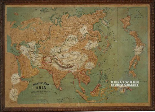 34x45 3-D Map Of Asia