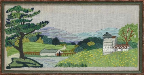 14X26 NEEDLEPOINT FARM LANDSCAPE