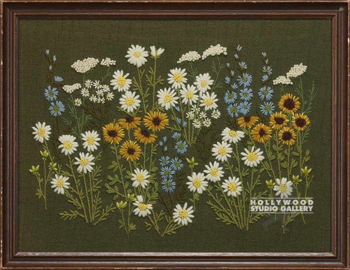 26X20 NEEDLEPOINT FLOWERS/FRMD