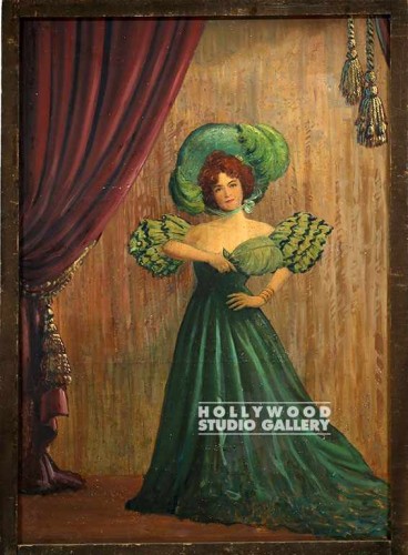 60x43 Framed Showgirl/Green Dress