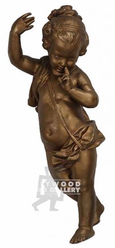 31" Fiberglass Cherub/Gold Finish