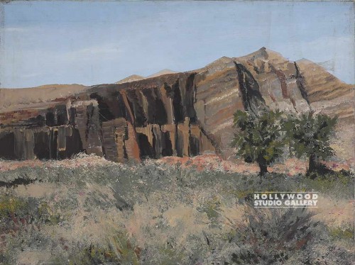 18x24 MOUNTAINS/TREE UNFRAMED CAV