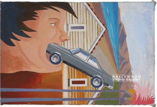24x36 BOY/CAR MOUTH UNFRAMED CANVAS