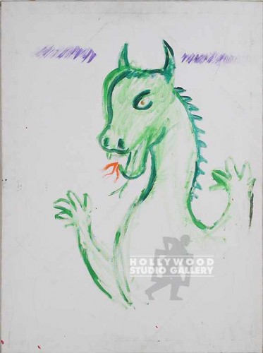40x30 GRN DRAGON PUR UNFRAMED CANV