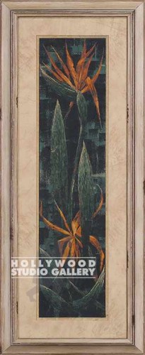 13x33 Vertical Orange Floral