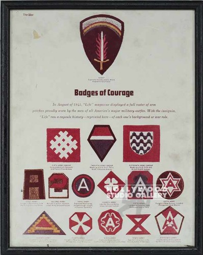 15X12 MILITARY BADGES COURAGE BLACK