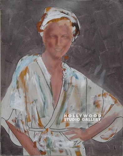 28x22 LADY/ROBE/ UNFRAMED CANVAS