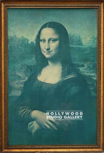 25X17 MONA LISA PAINTING BRWN FRM