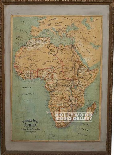 34x45 3-D Map Of Africa/Vertical