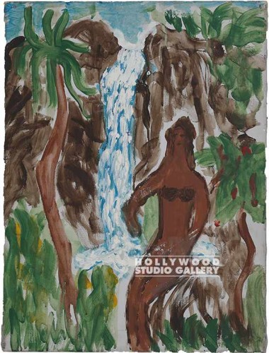 24x18 PALM/WATERFALL UNFRAMED CANV