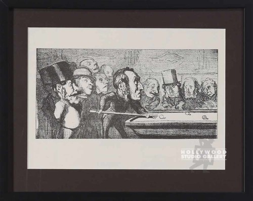 13x16 ANTIQUE POOL ETCHING BLCK FRM