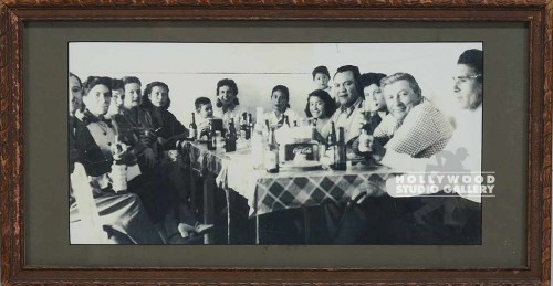 9X17 B/W GROUP/SITTING AROUND TABLE