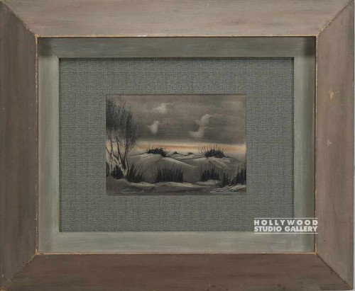 29X35 VINTAGE CHARCOAL SCAPE/X-WIDE