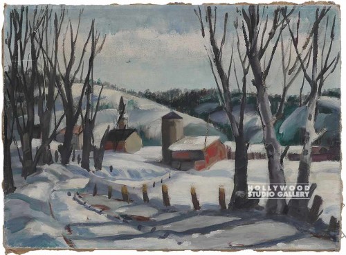 16x22 SNOW SCENE/UNFRAMED CANVAS