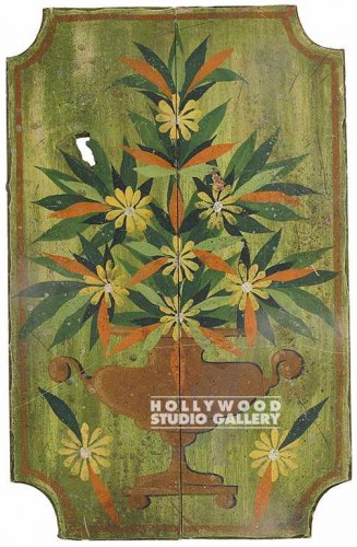 36x23 Wooden Green Floral Panel/70`
