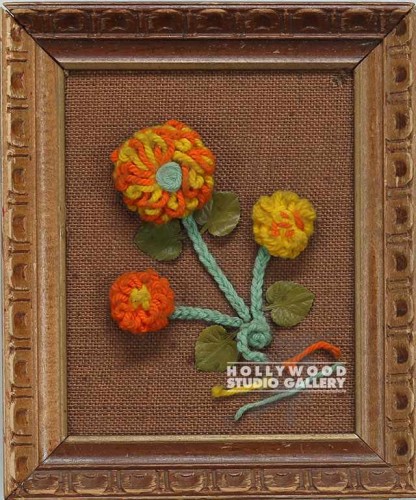 11X13 WOOD FRM/FLOWER YARN ART